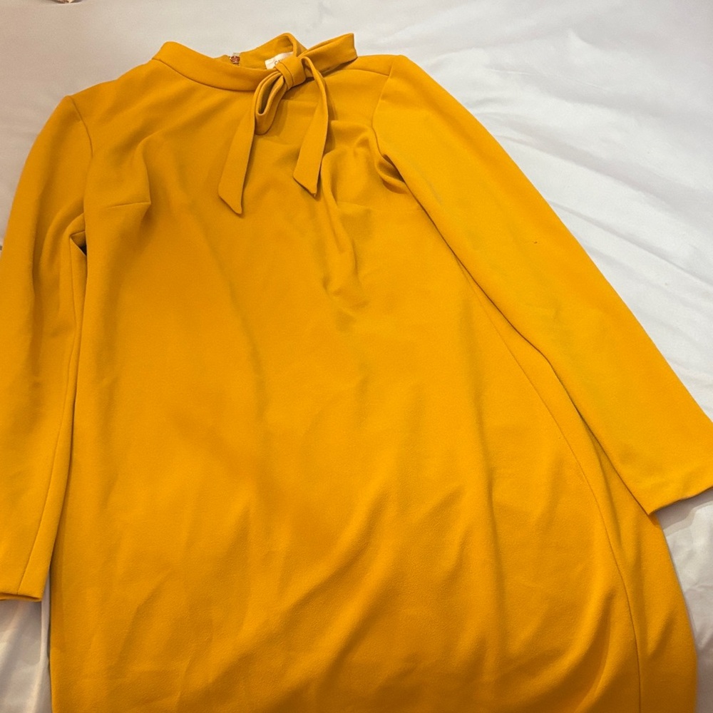 Calvin Klein Yellow Long Sleeve Dress